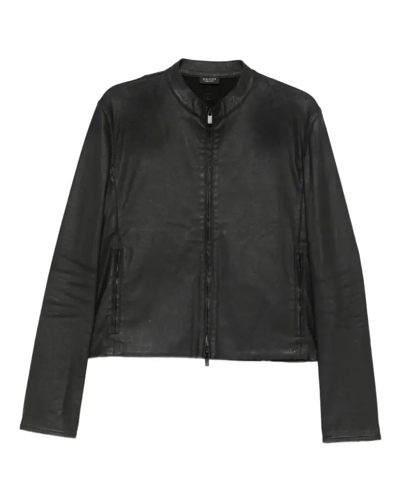 Gucci zip-up band-collar jacket - Schwarz Schwarz