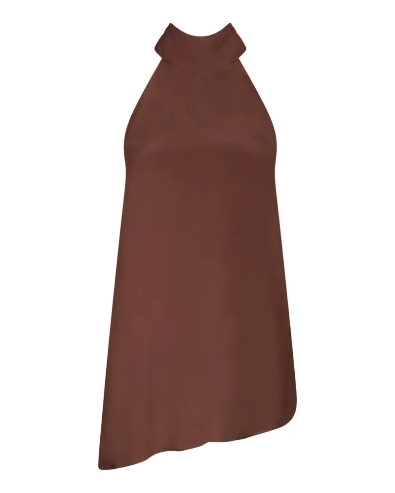 Federica Tosi asymmetric crepe top - Braun Braun