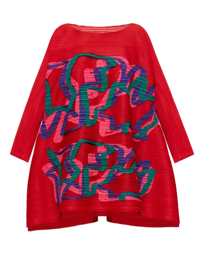 Issey Miyake graphic-print top - Rot Rot