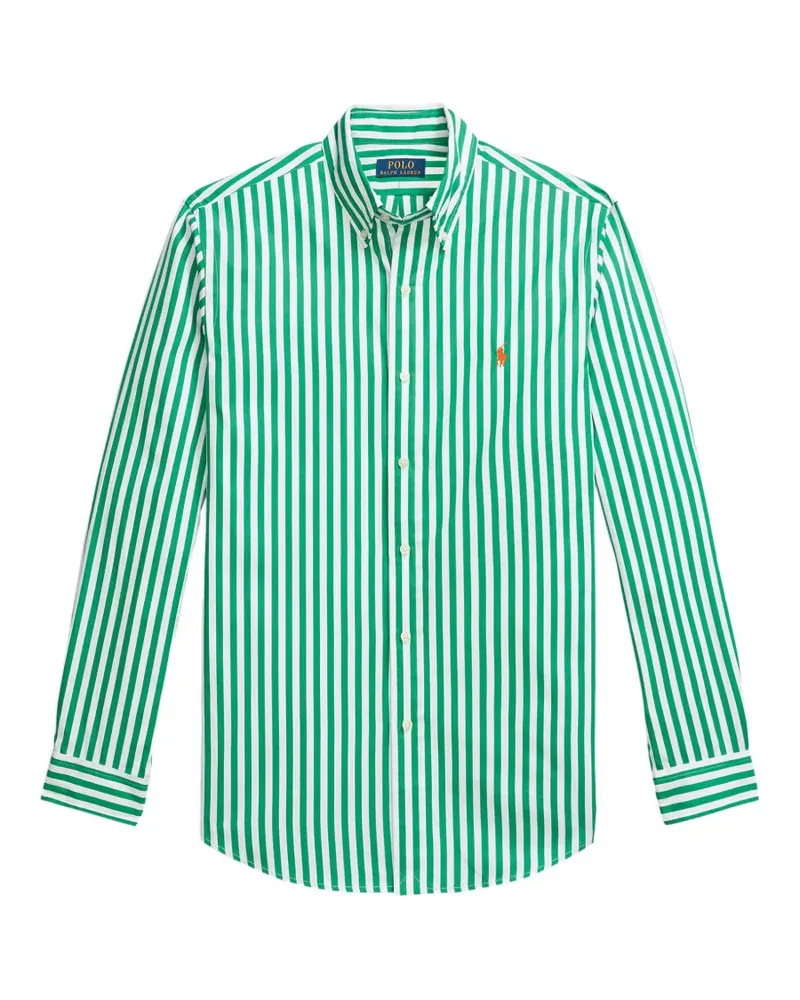 Ralph Lauren Gestreiftes Hemd mit Logo-Stickerei - Grün Grün