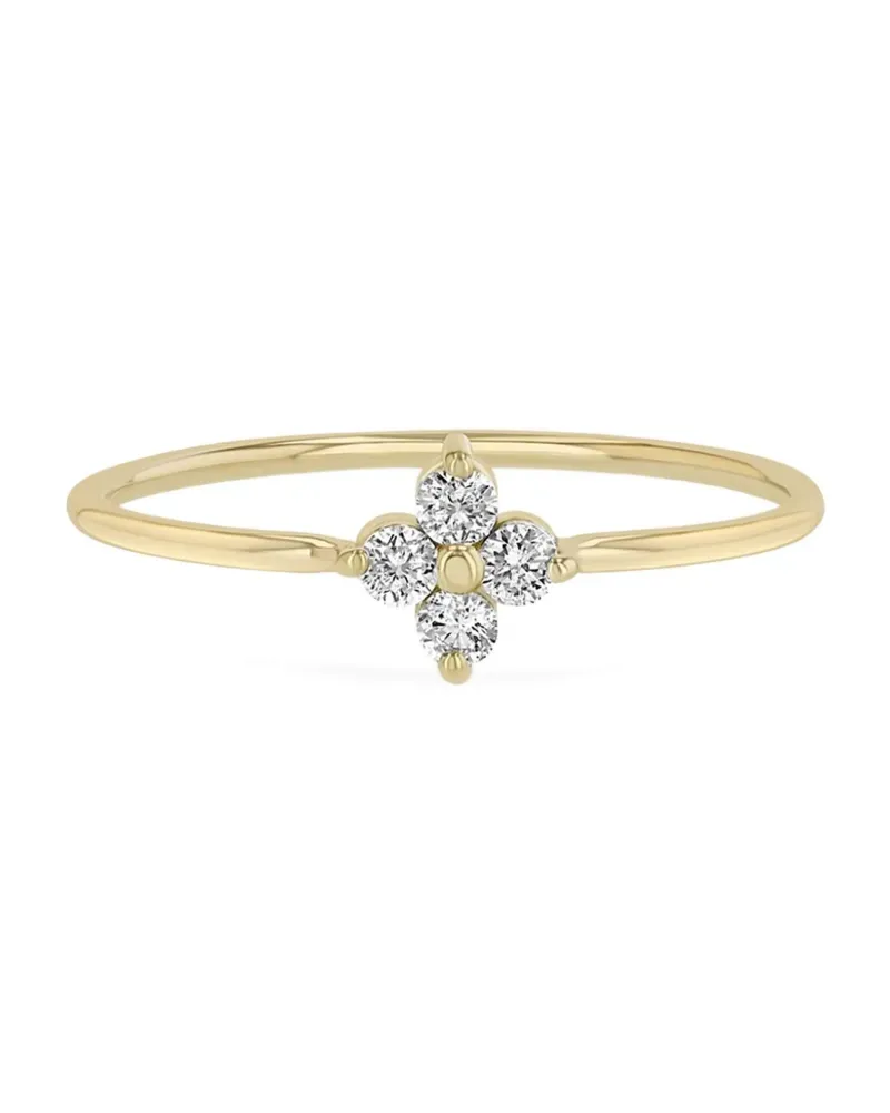 ZOË CHICCO 14kt Quad Gelbgoldring mit Diamant Gold