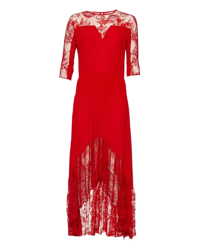 Maje Pre-owned Ritema Kleid mit Spitze - Rot Rot