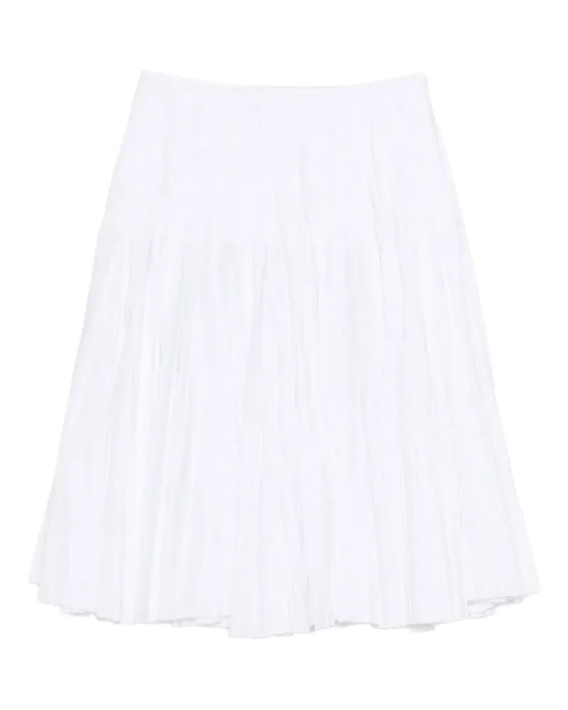 N° 21 Midirock mit Falten - Weiß Weiß
