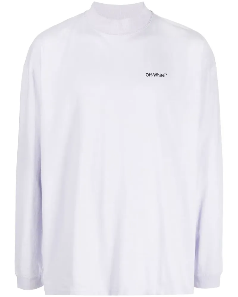 OFF-WHITE T-Shirt mit Stehkragen - Violett Violett