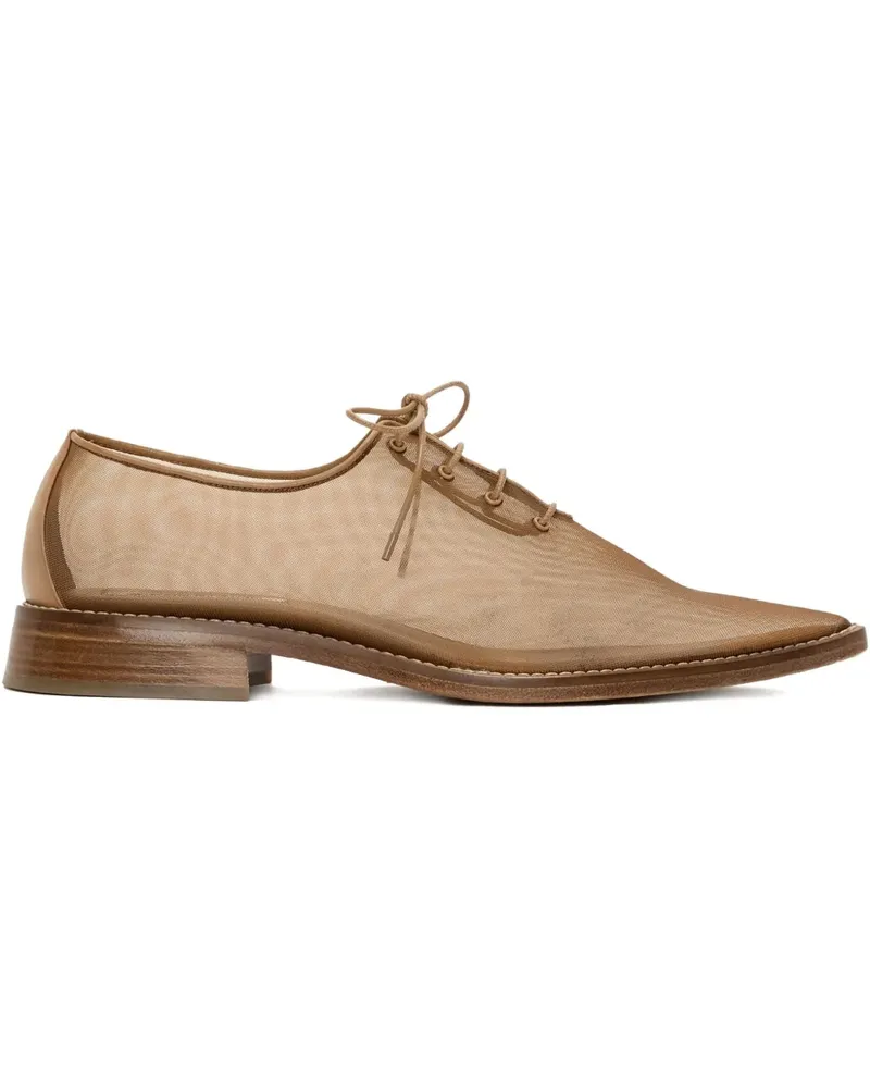 Victoria Beckham Oxford-Schuhe aus Mesh - Nude Nude