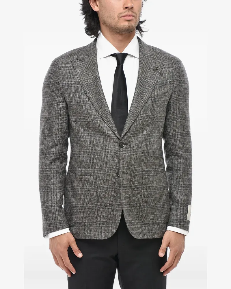 Corneliani District Check peak-lapel blazer - Grau Grau