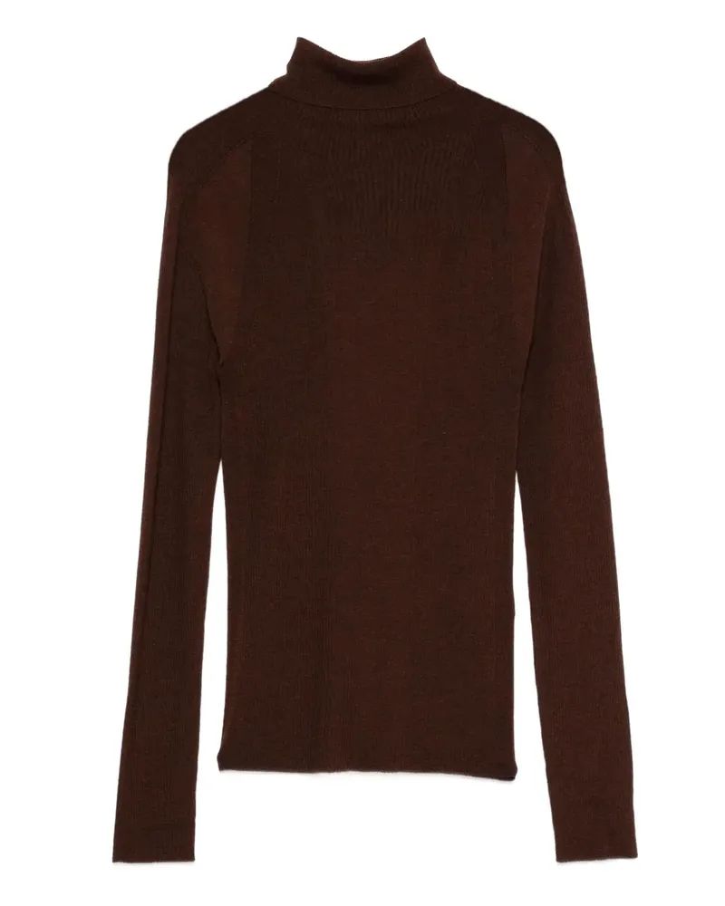 A.P.C. Gerippter Rollkragenpullover - Braun Braun