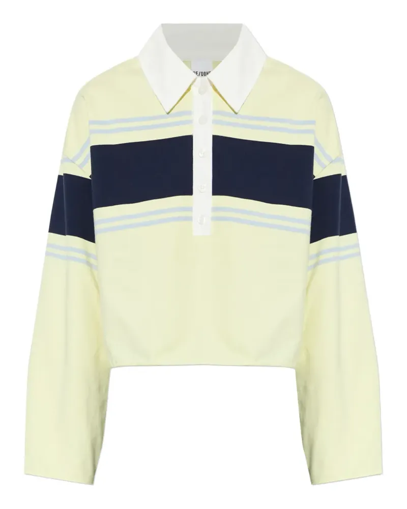 RE/DONE Gestreiftes Poloshirt - Gelb Gelb