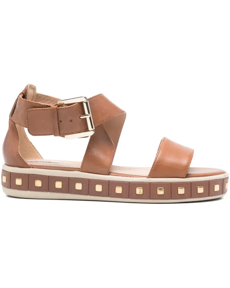 Geox Leelu studded buckle sandals - Braun Braun