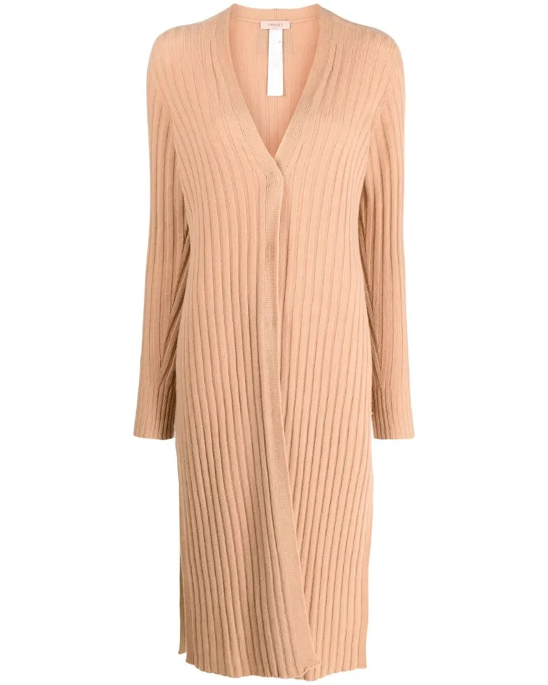 Twin-Set Gerippter Cardigan - Nude Nude