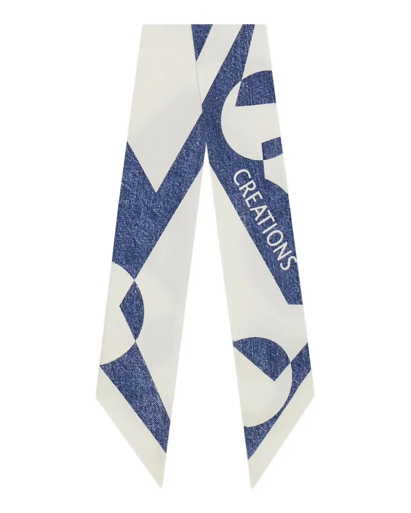 Ferragamo Seidenschal mit Venna-Print - Blau Blau