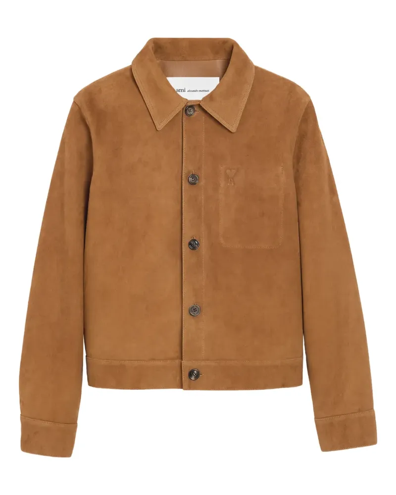 AMI Paris Geknöpfte Ami de Coeur Jacke - Braun Braun