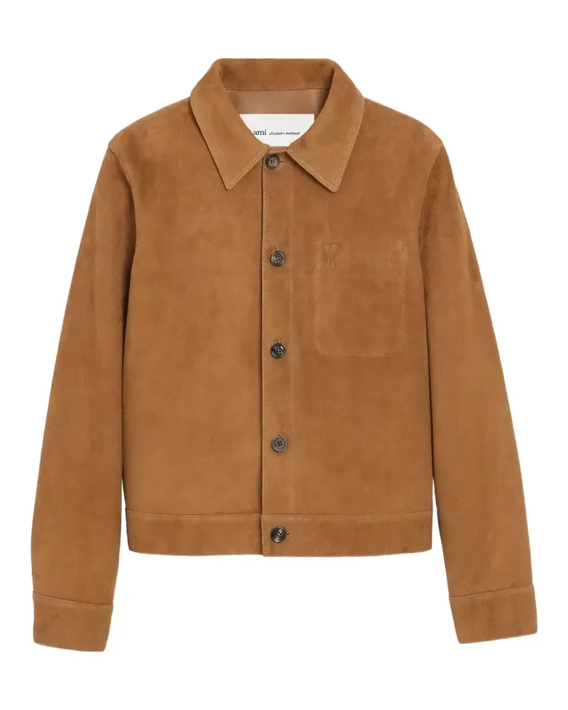 AMI Paris Geknöpfte Ami de Coeur Jacke - Braun Braun