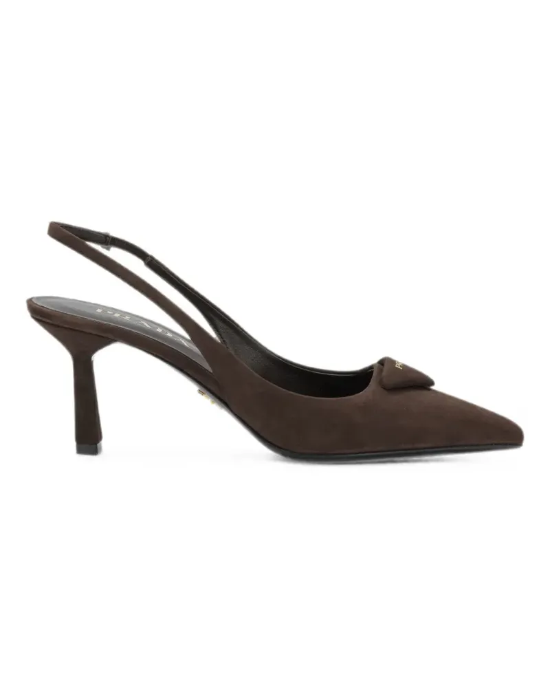 Prada slingback suede pumps - Braun Braun