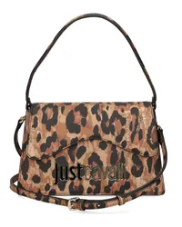 Just Cavalli Shopper mit Leoparden-Print Braun