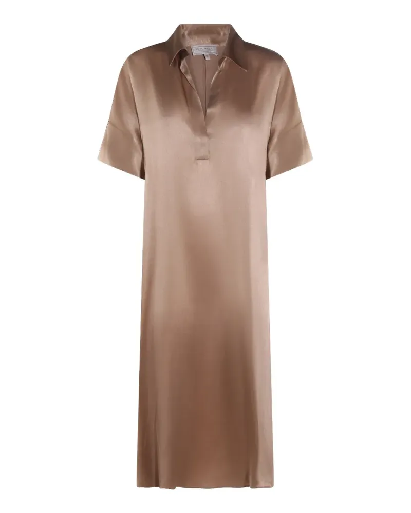 Antonelli Firenze Midikleid mit kurzen Ärmeln - Nude Nude