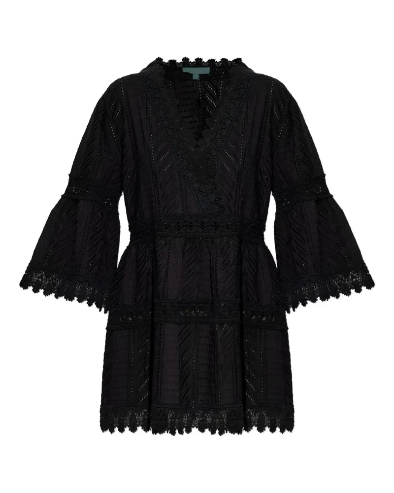 Melissa Odabash lace V-neck mini dress - Schwarz Schwarz