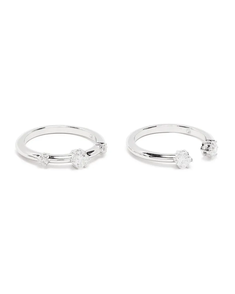 Swarovski Runde Constella Kristallringe - Silber Silber