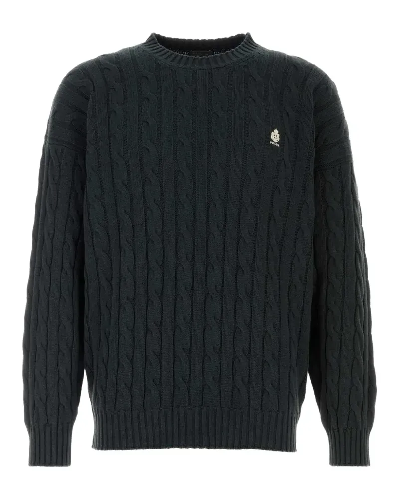 Prada logo-patch sweater - Schwarz Schwarz