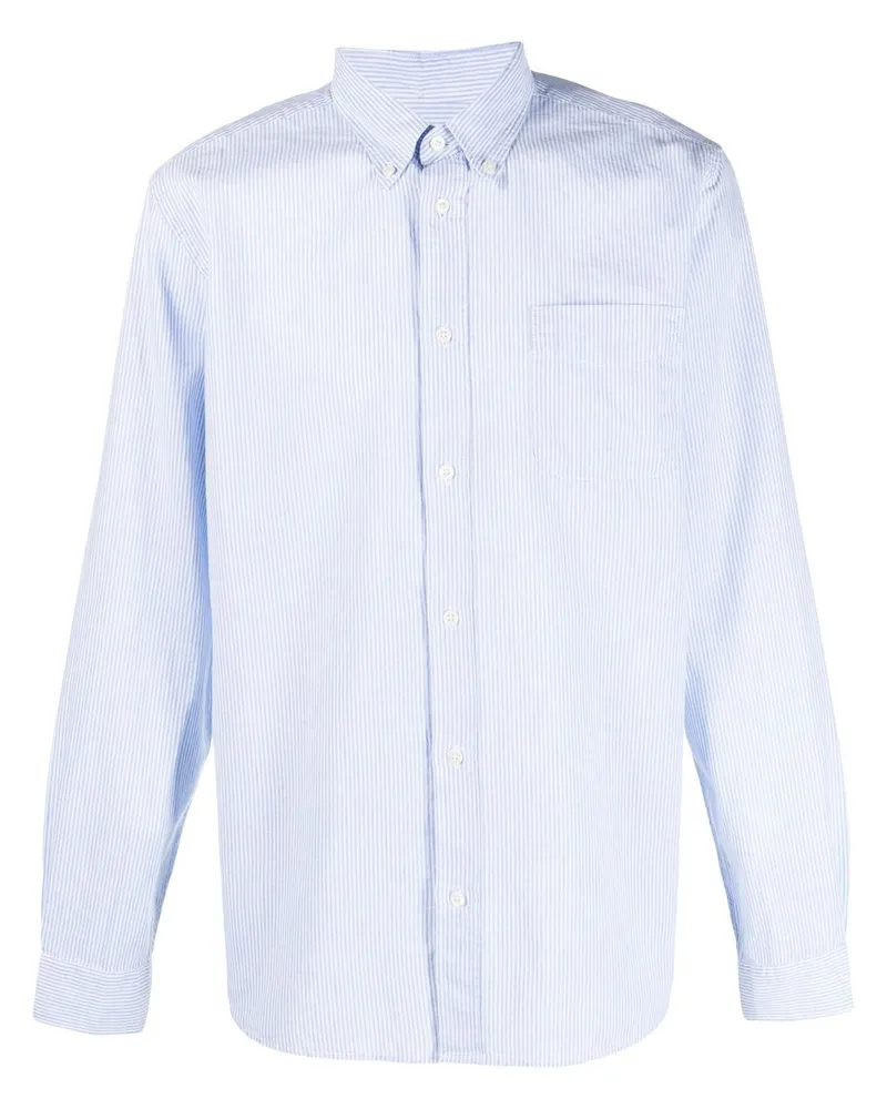Woolrich Gestreiftes Hemd - Blau Blau