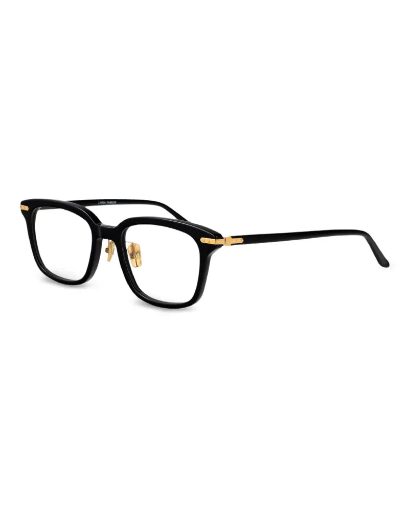 Linda Farrow Diller Brille mit eckigem Gestell - Schwarz Schwarz