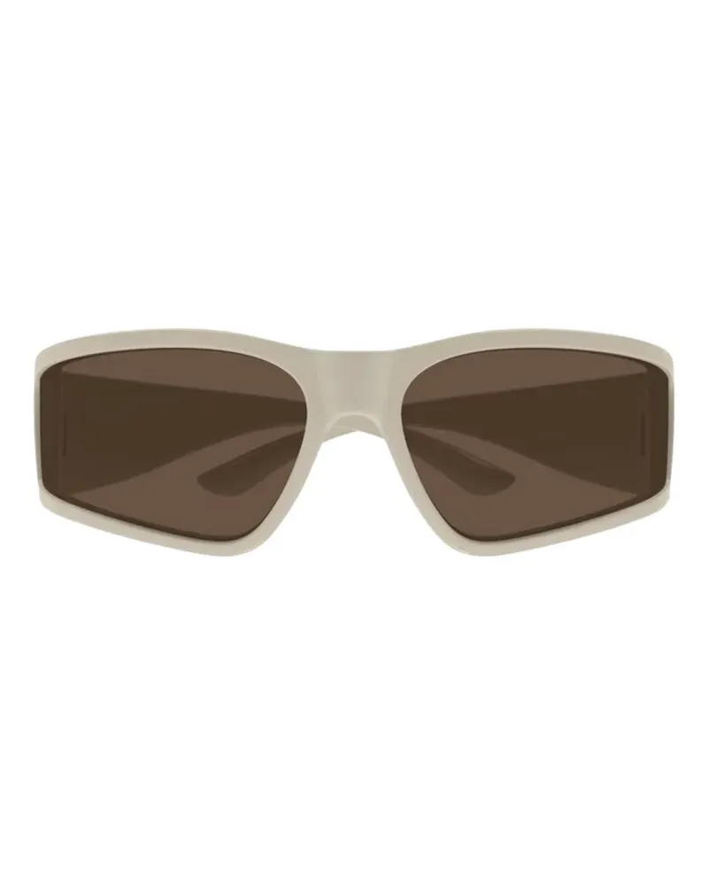 Balenciaga logo geometric sunglasses - Nude Nude