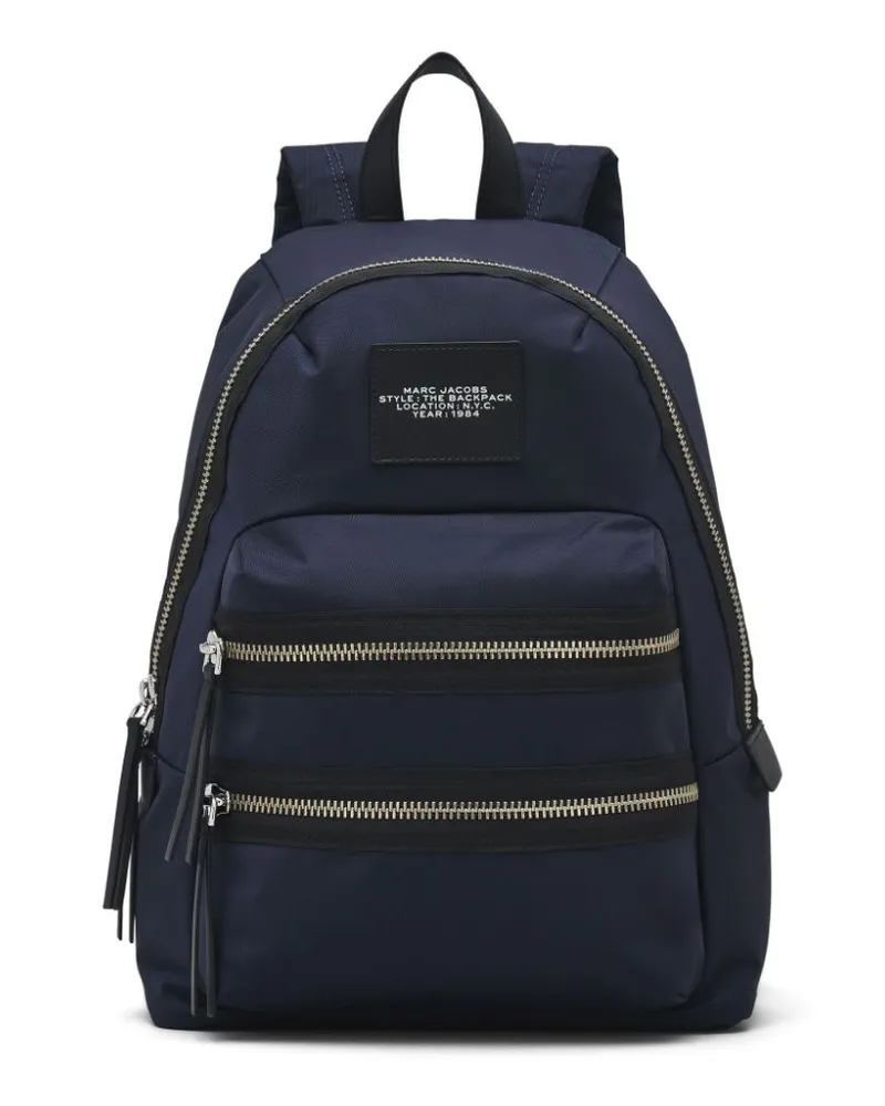 Marc Jacobs The Large Rucksack mit Logo Blau