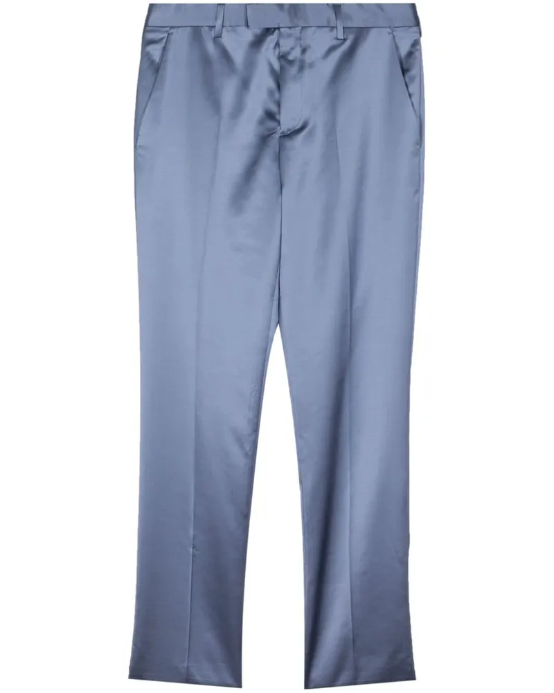 Paul Smith Klassische Hose aus Satin Blau