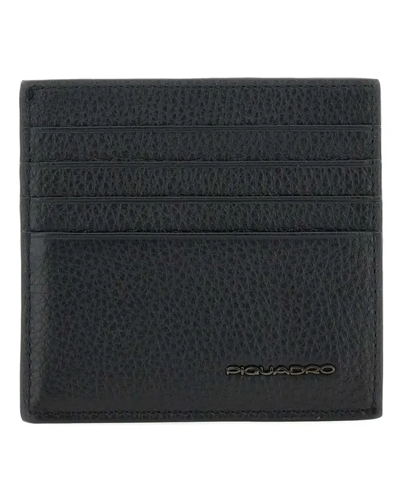 Piquadro Kartenetui mit Logo-Schild - Schwarz Schwarz