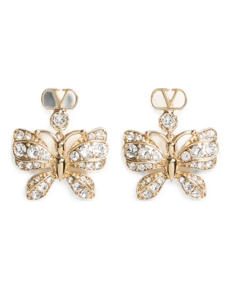 Valentino Garavani Flutterby earrings in metal and Swarovski® crystals - Gold Gold