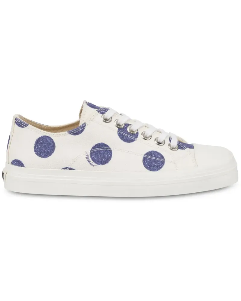 Moschino Sneakers mit Polka Dot-Print - Weiß Weiß