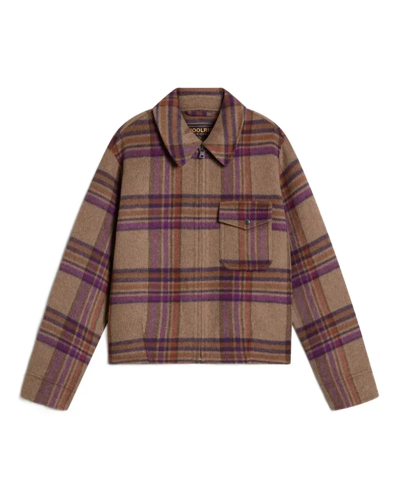 Woolrich Karierte Jacke - Braun Braun