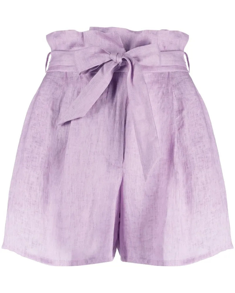Emporio Armani Shorts mit Paperbag-Taille - Violett Violett