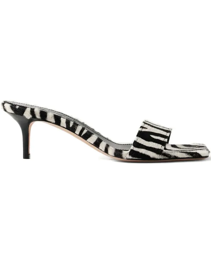 aeyde Sandalen mit Zebramuster - Schwarz Schwarz