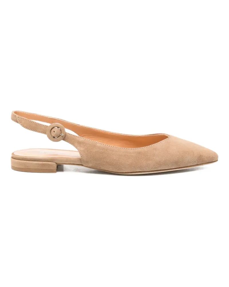 Julie Dee slingback flat pumps - Nude Nude