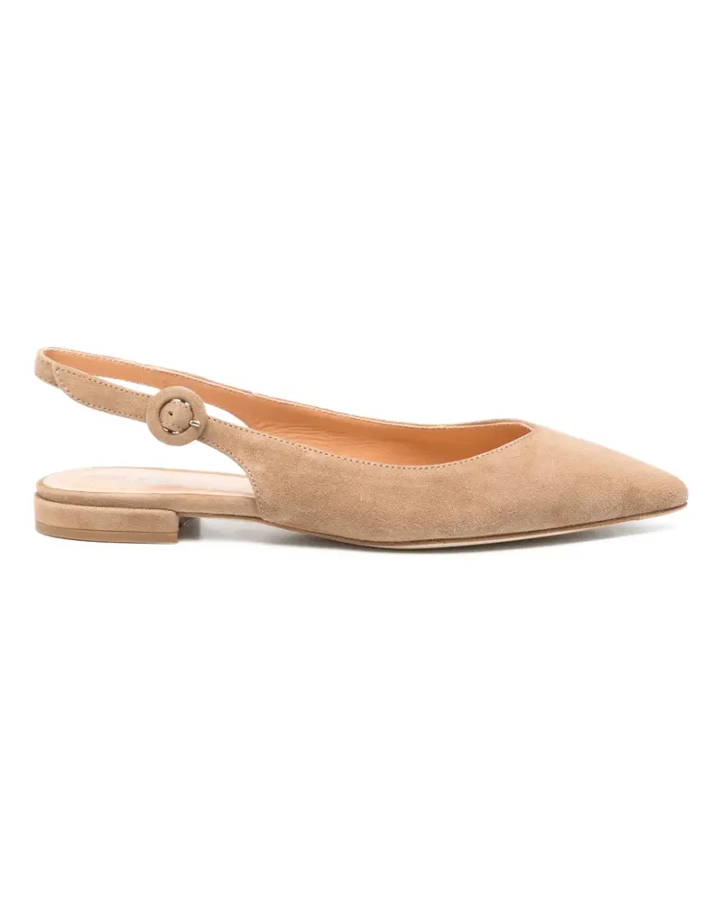 Julie Dee slingback flat pumps - Nude Nude