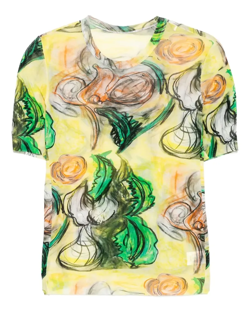 JNBY T-Shirt mit Print - Gelb Gelb