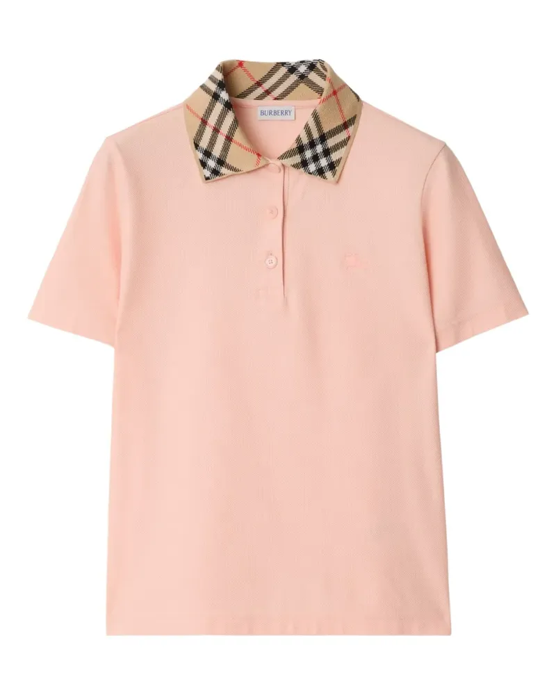 Burberry Kariertes Poloshirt - Rosa Rosa