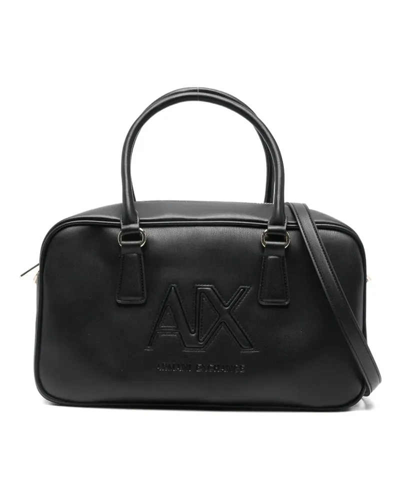 Armani Exchange logo-embossed tote bag - Schwarz Schwarz