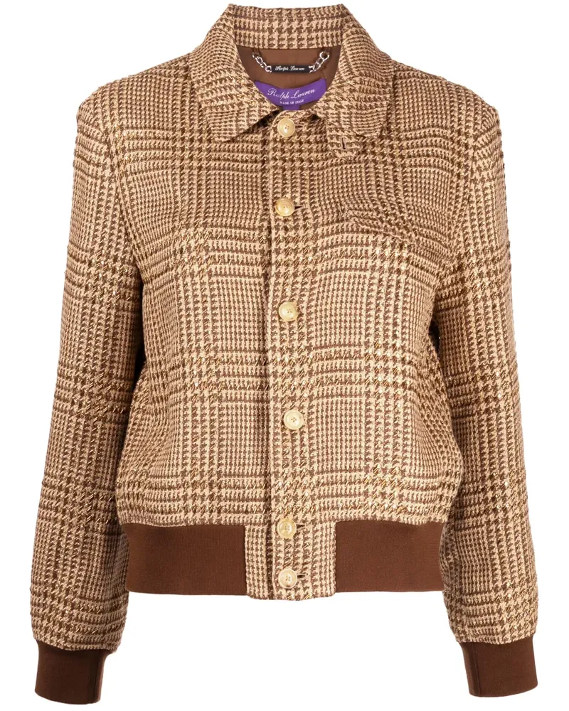 Ralph Lauren Karierte Bomberjacke - Braun Braun