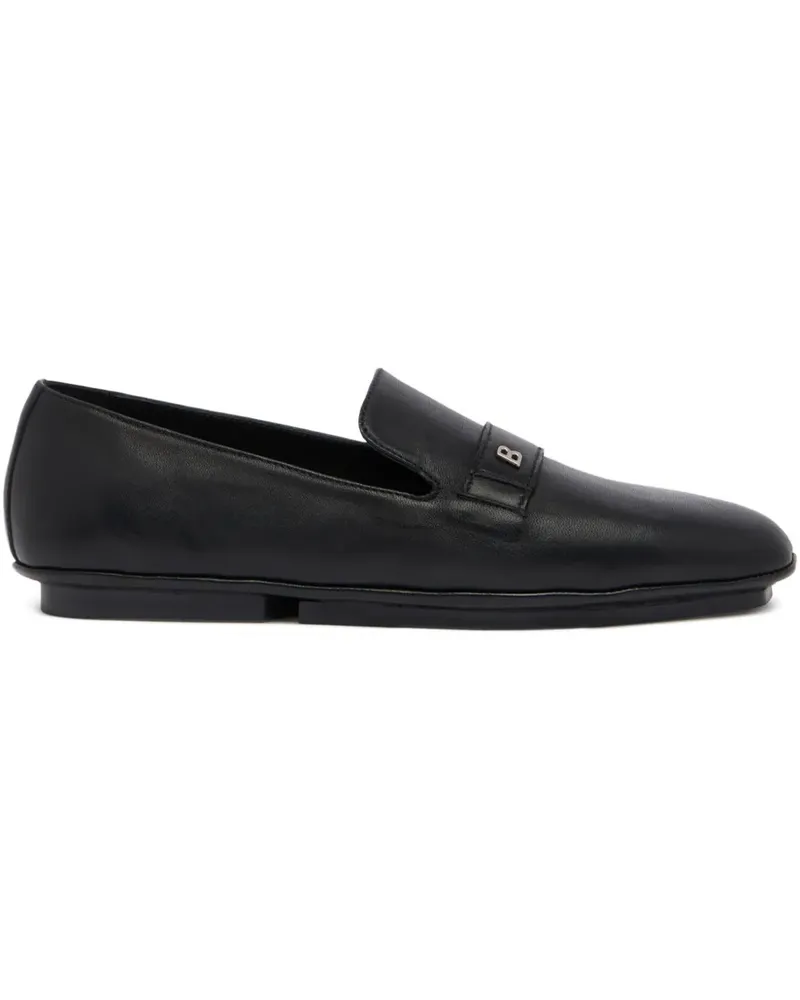 Bally Loafer mit Logo - Schwarz Schwarz