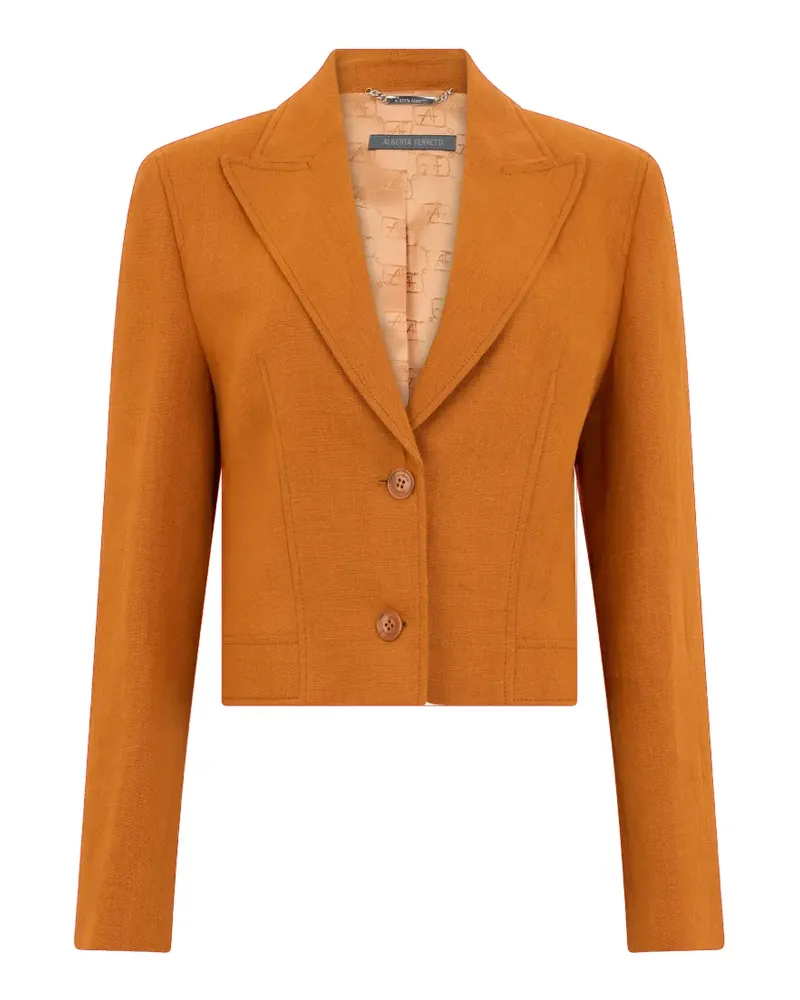 Alberta Ferretti Cropped-Blazer - Orange Orange