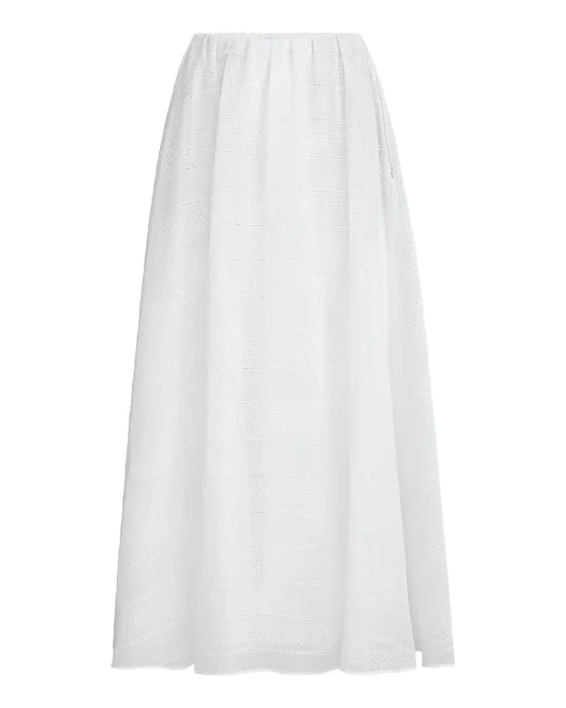 Brunello Cucinelli cotton organza broderie anglaise skirt - Weiß Weiß