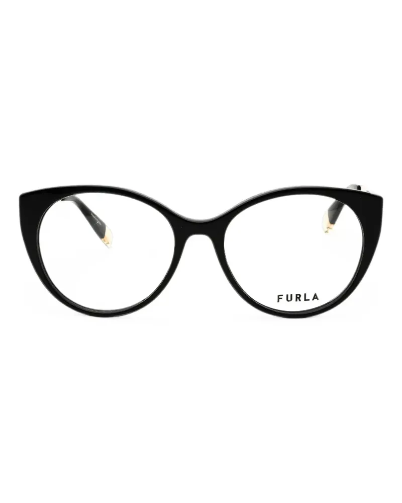 Furla Cat-Eye-Brille - Schwarz Schwarz