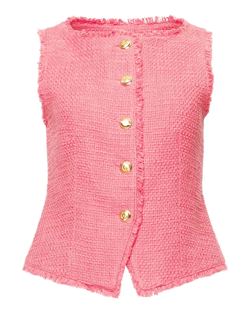 Cinq à Sept Camen button bouclé vest - Rosa Rosa