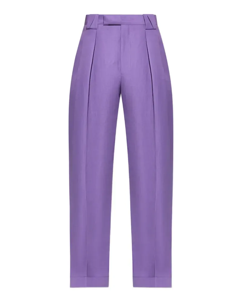 Versace pleated pressed-crease trousers - Violett Violett