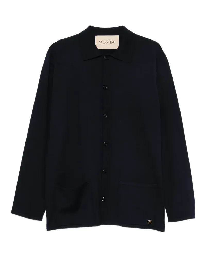 Valentino Garavani button-up patch-pocket cardigan - Blau Blau