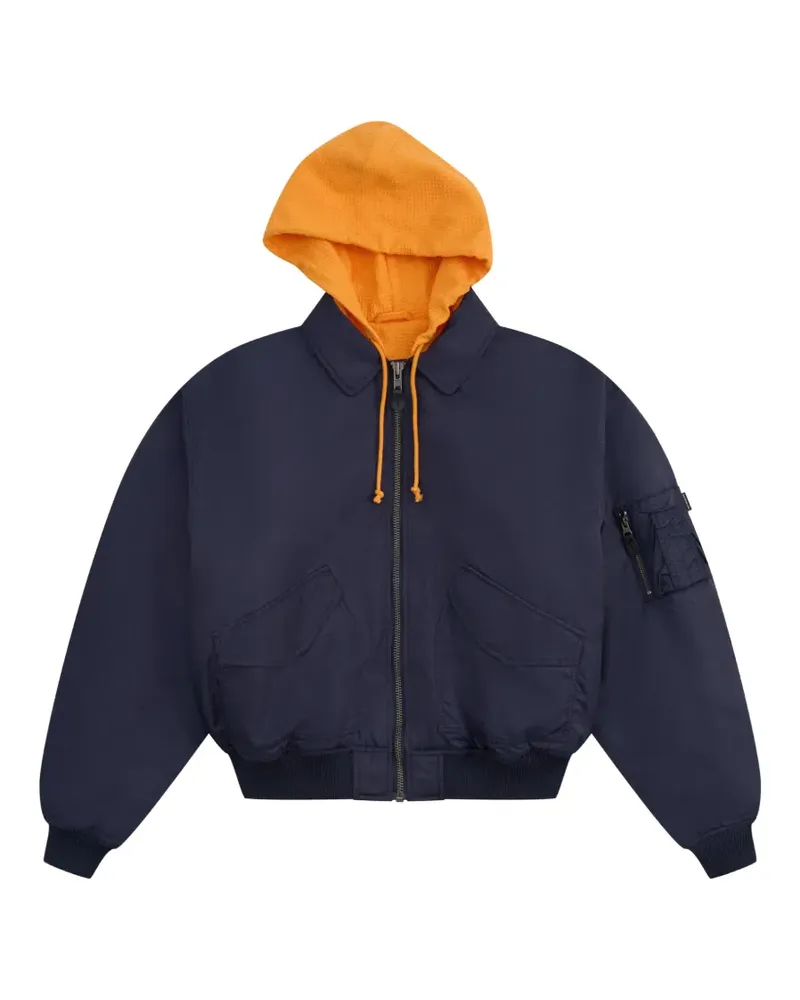 Gosha Rubchinskiy padded hooded bomber jacket - Blau Blau