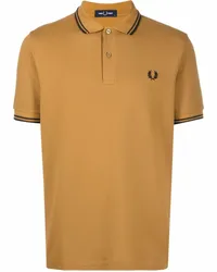 Fred Perry Poloshirt mit Logo-Stickerei Braun