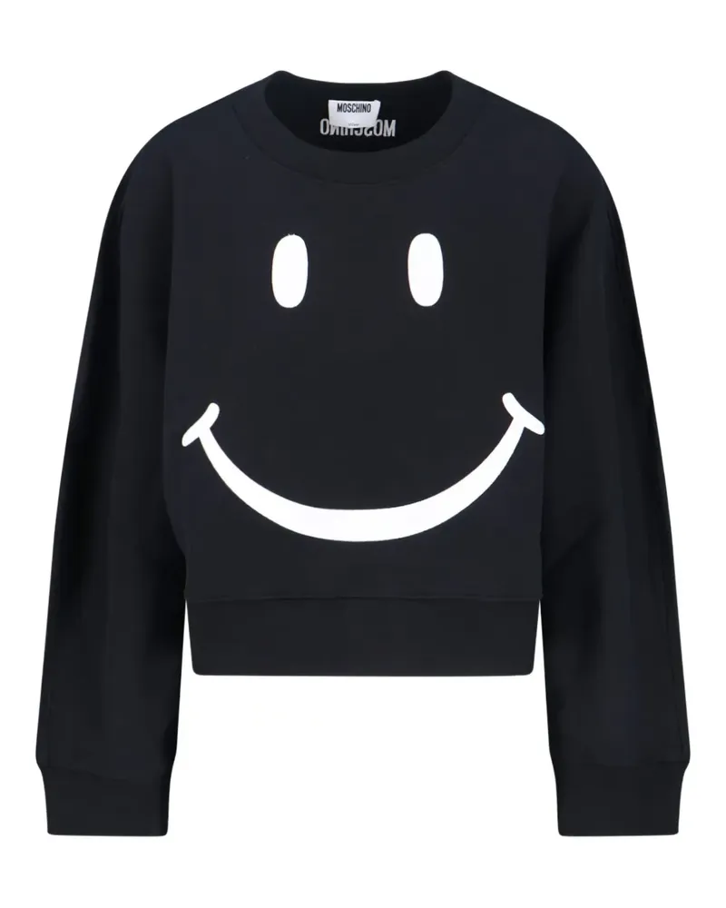 Moschino Pullover mit Smiley®-Print - Schwarz Schwarz
